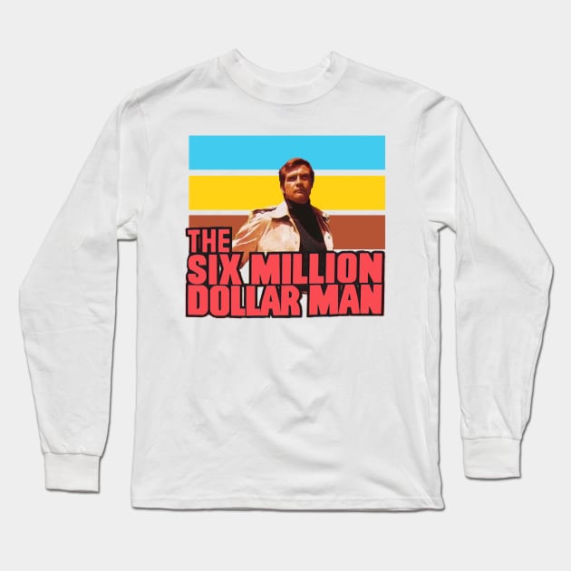 The Million Dollar Man - Retro Long Sleeve T-Shirt by Cube2